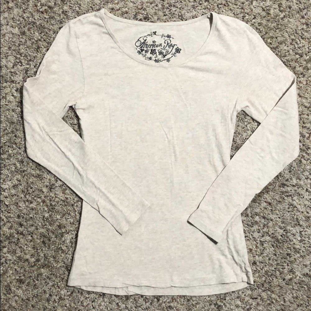 Cream/Tan Long Sleeve Top